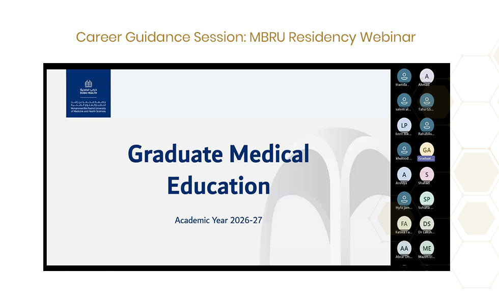 Career Guidance Session: MBRU Residency Webinar