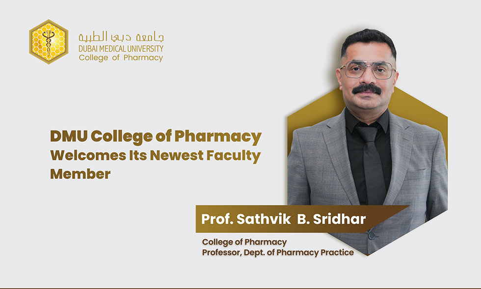 Dr. Sathvik Sridhar joins DMU College of Pharmacy