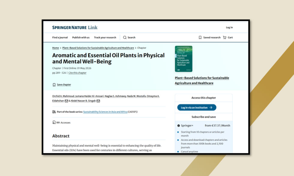 Dubai Medical University Faculty and Alumni Publish International Book Chapter on Essential Oils and Well-Being