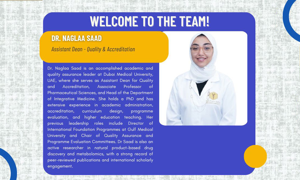 DMU’s Dr. Naglaa Saad Joins Gulf Higher Education Network as a Higher Education Leader