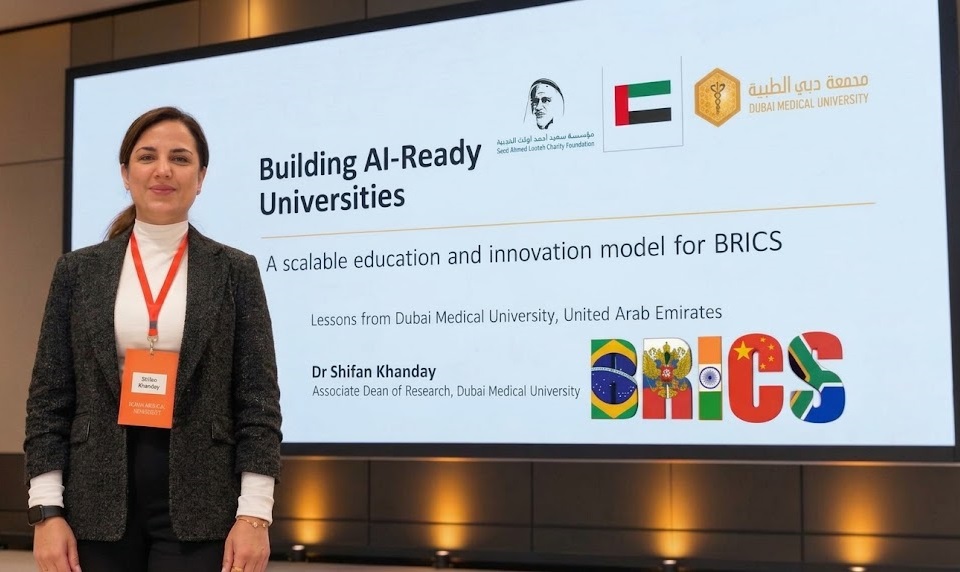 Dr. Shifan Khanday Represents Dubai Medical University at Moscow Forum on AI and the Future of Education
